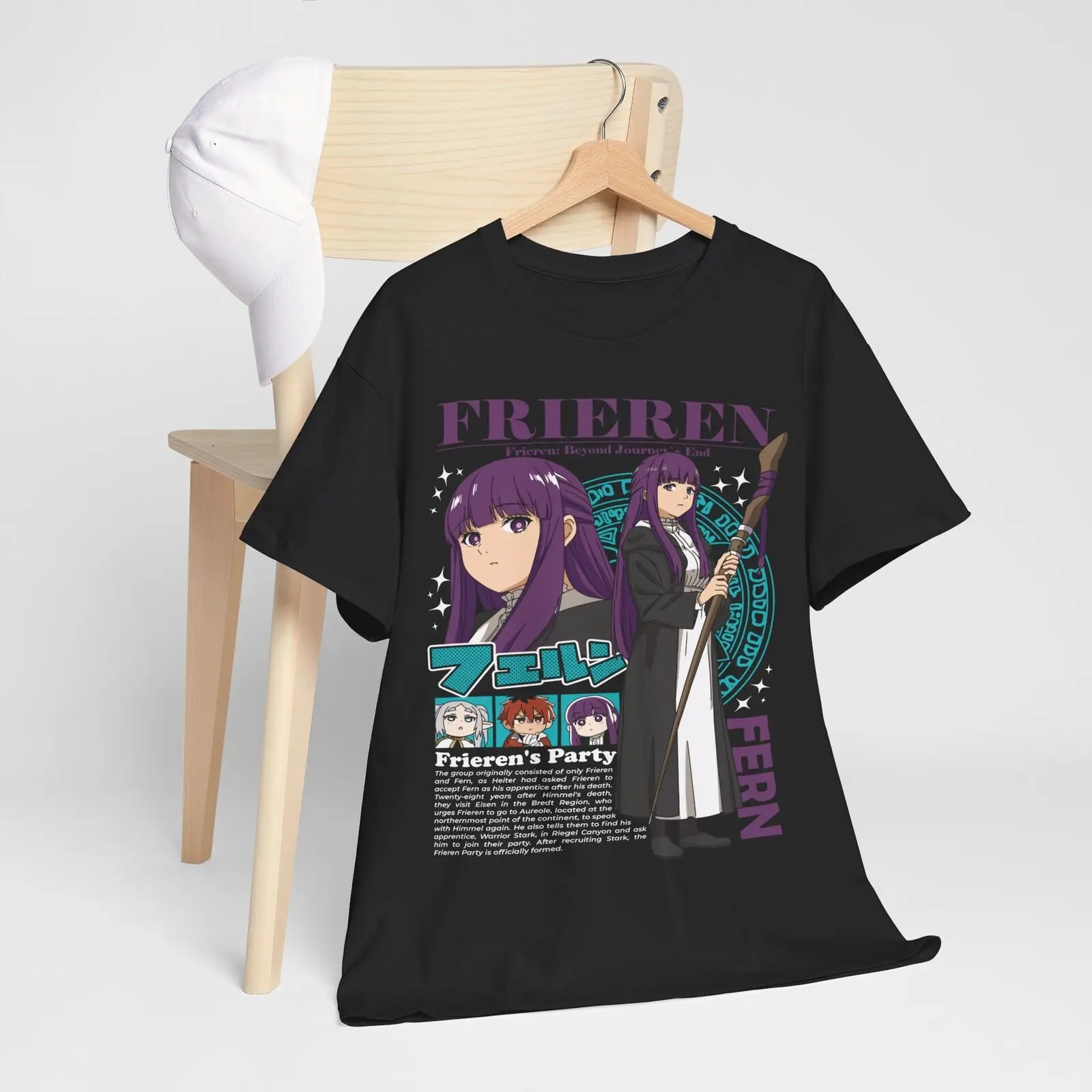 Frieren T-Shirt Beyond Journey's End Fern Stark Girl Anime Gifts Shirt All Size