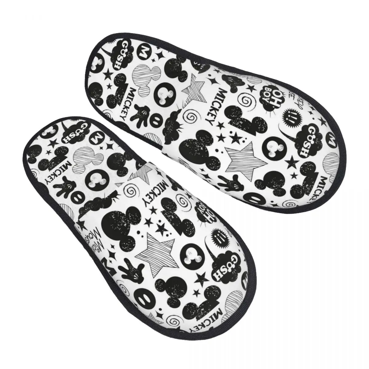 ميكي كارتون الشتاء شبشب منزل غرفة المعيشة لينة المنزلية نِعال من الفراء الشرائح عدم الانزلاق #1