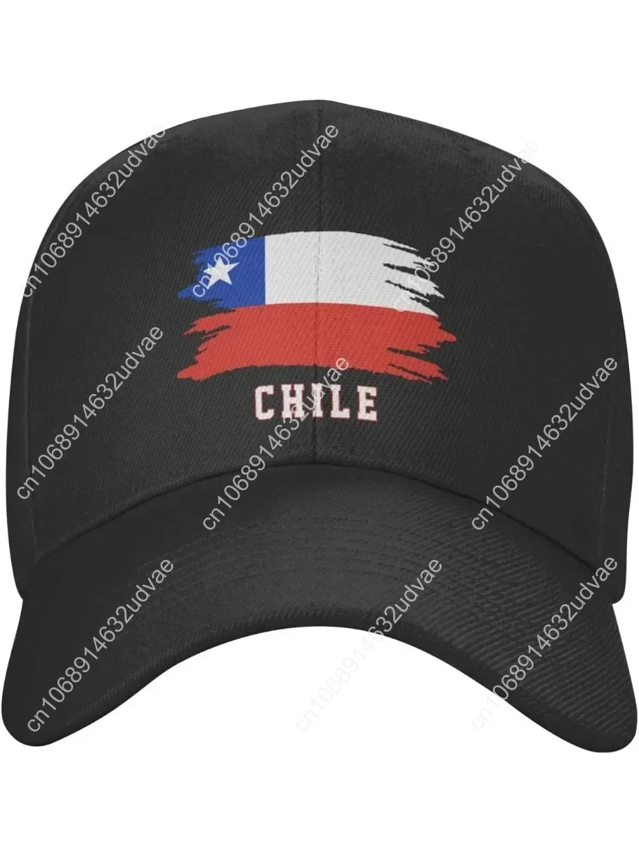 

Chile Flag Cool Chilean Fans Baseball Cap Adjustable Unisex Black Patriotic Dad Trucker Hat
