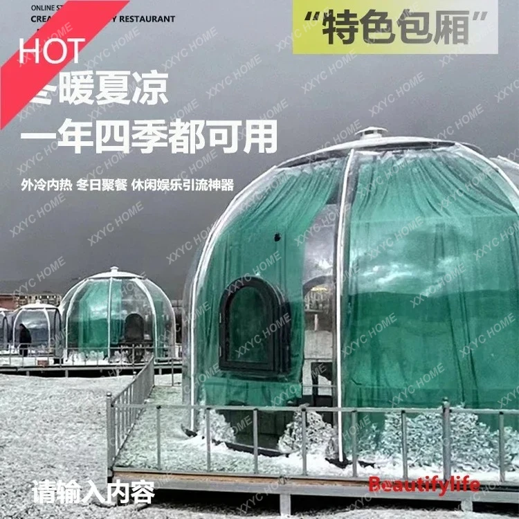 LOutdoor Restaurant B & B Camping Transparent Tent Sun Room UV Protection
