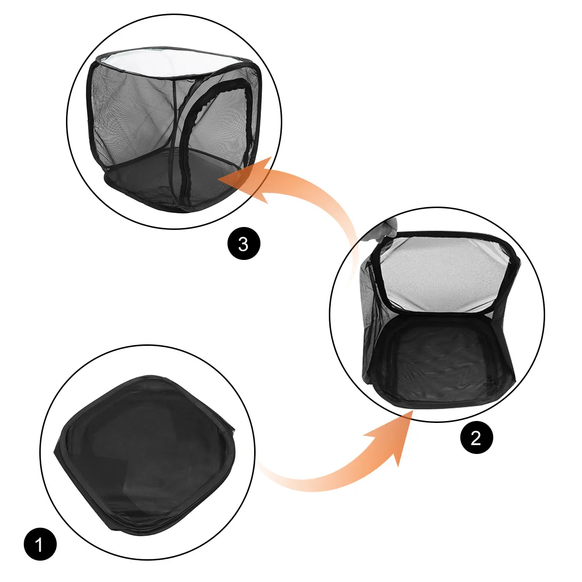 หลักฐานสําหรับการจัดเก็บแบบพับได้น้ําหนักเบากล่องชีววิทยาการศึกษาแมลงสุทธิเครื่องมือเด็กกล่องกรงแมลง