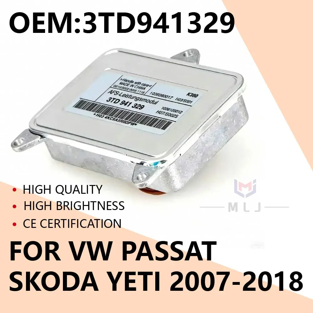 

3TD941329 For VW Passat Skoda Yeti 2007-2018 DRL Adaptive Front Lighting System AFS Headlight Hid Ballast Control Module Unit