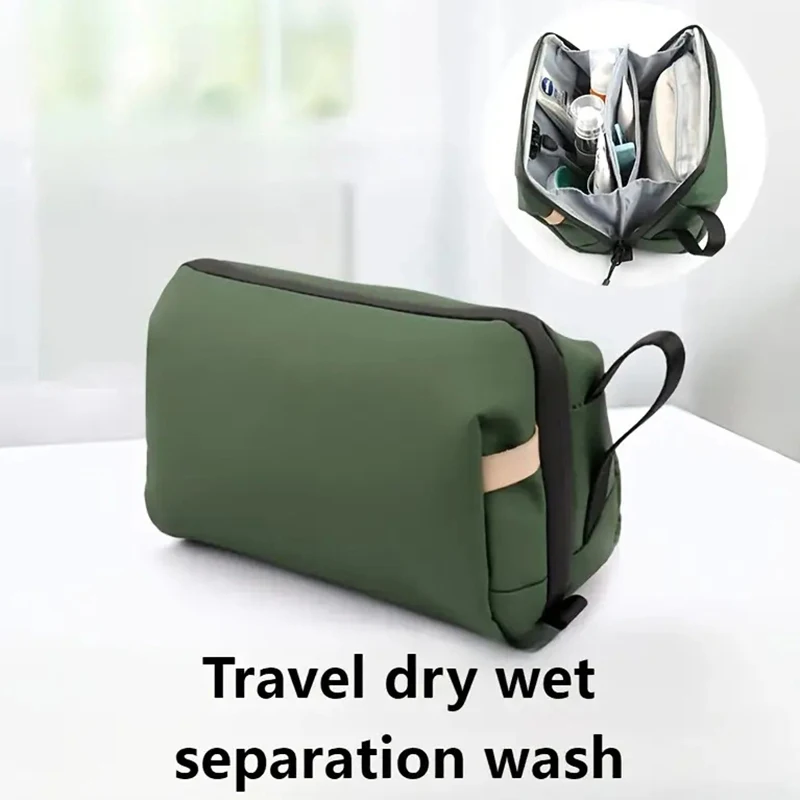 Dry Wet Separation Wash Bag For Business Trips, Large Capacity Storage Bag, Waterproof Makeup Bag Bathroom Organizer