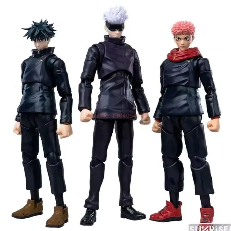 New Bandai Shf Jujutsu Kaisen Anime Figure Model Toys Satoru Gojo Itadori Yuji Fushiguro Megumi Pvc Collectible Decoration Gifts