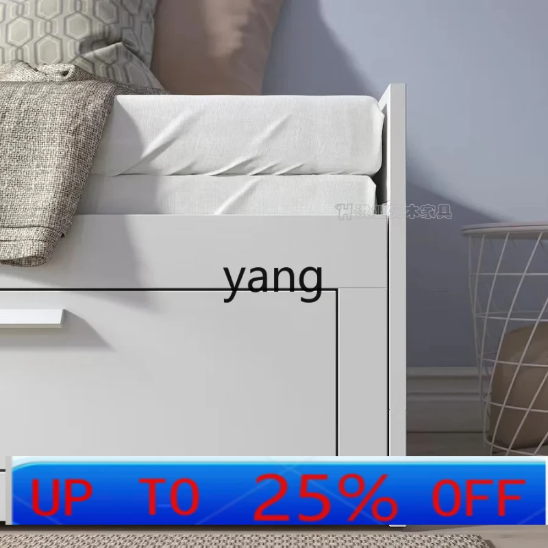 

LMM Folding Small Apartment Simple Pull-out All Solid Wood Sofa Bed Push-Pull Retractable Storage