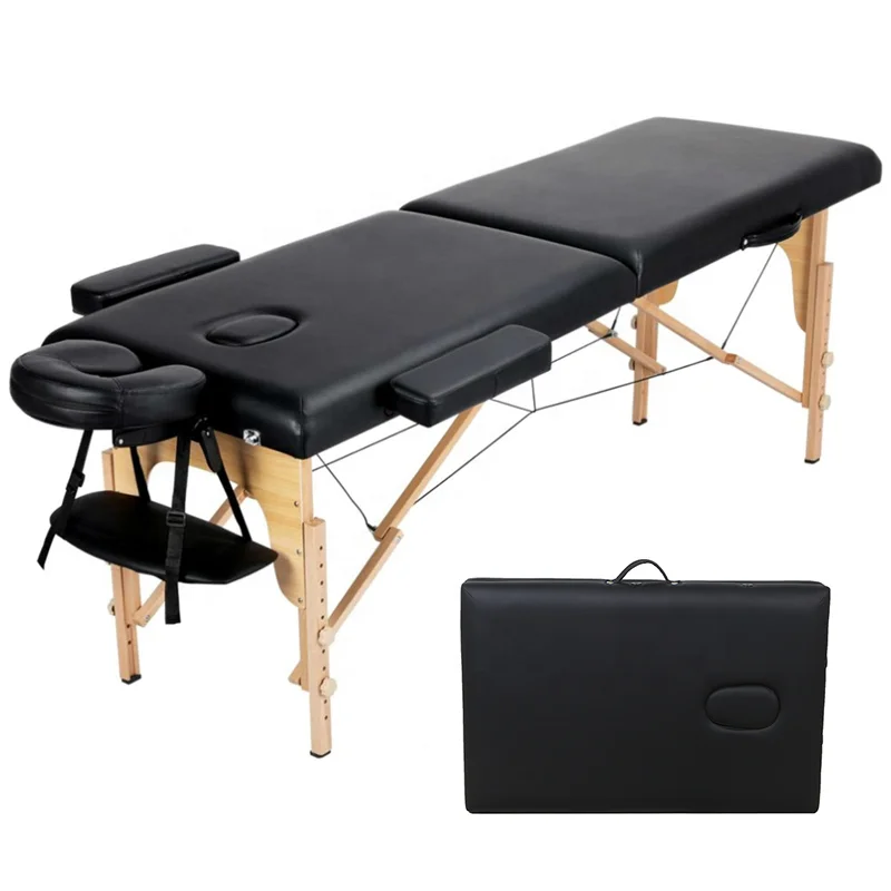 Hot Selling 2023 New Product Adjustable And Foldable Leg Salon Wooden Massage Bed Spa Beauty Bed Stretcher