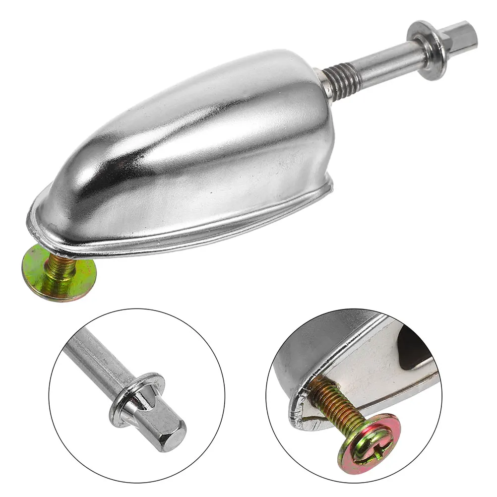 

2 Pcs Snare Drum Cover Lugs Connector Part Silver Iron Clamps Metal Cowbell Holder