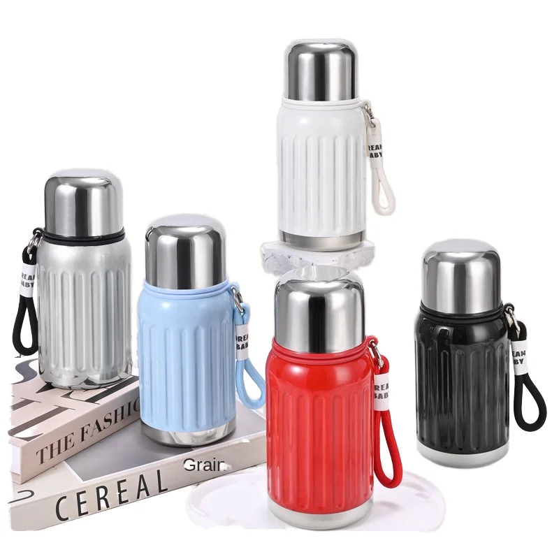 كوب ترمس صغير من الفولاذ المقاوم للصدأ 316، فاصل شاي ومياه بسيط عالي الجودة، زجاجة جديدة معزولة بالفراغ، هدية عمل #1