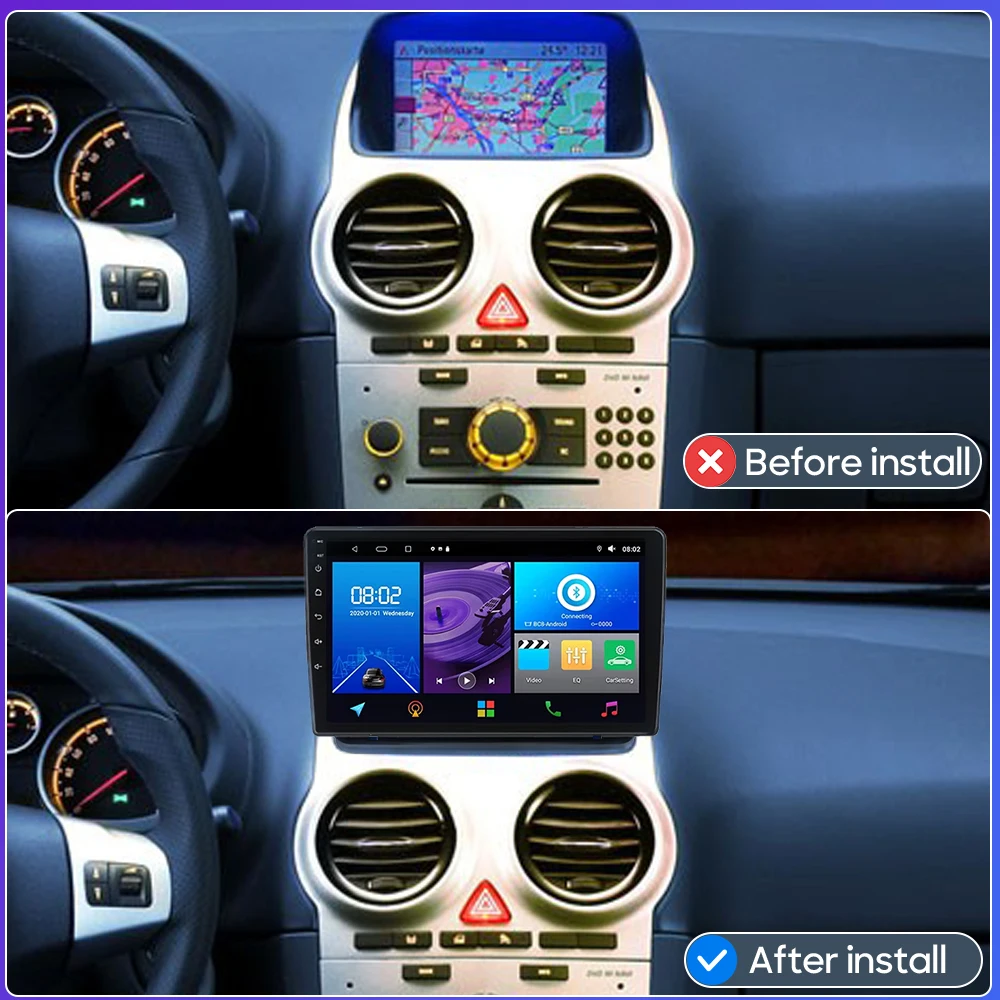 For Opel Corsa D 2007- 2012 Car Radio Auto Head Unit Android 15 Carplay Multimedia Player GPS 2din Navigation Audio Camera Wifi