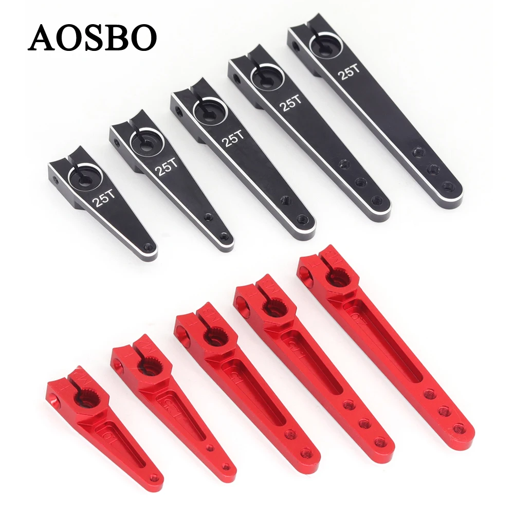 1Pcs Aluminum CNC Metal Steering Servo Arm Horn 1/1.25/1.5/ 1.75/ 2 Inch For RC Airplane RC Car Servo 25T Swing Arm Parts