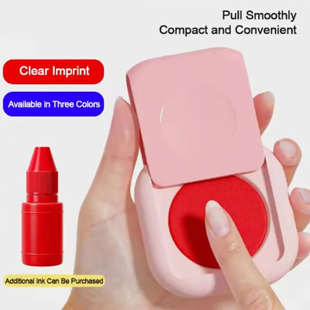 Clear Stamping Mini Fingerprint Ink Pad Anti-Fake Finger Printing Thumbprint Ink Pad Portable Professional