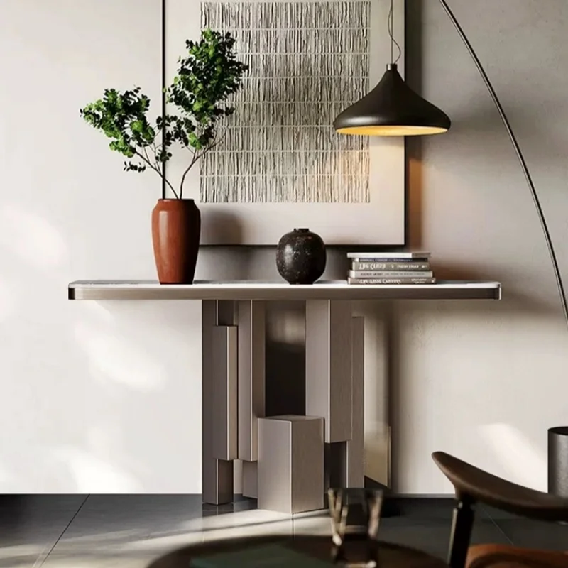 Living Room Simple Senior Console Tables Nordic Luxury High Narrow Corner Table Gothic Design Mesa De Entrada Furniture