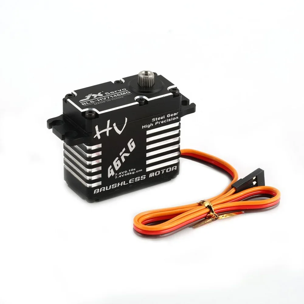 JX Servo BLS-HV7146MG 46KG standar Brushless Digital HV Motor gir baja presisi tinggi cangkang aluminium CNC penuh untuk suku cadang mobil RC