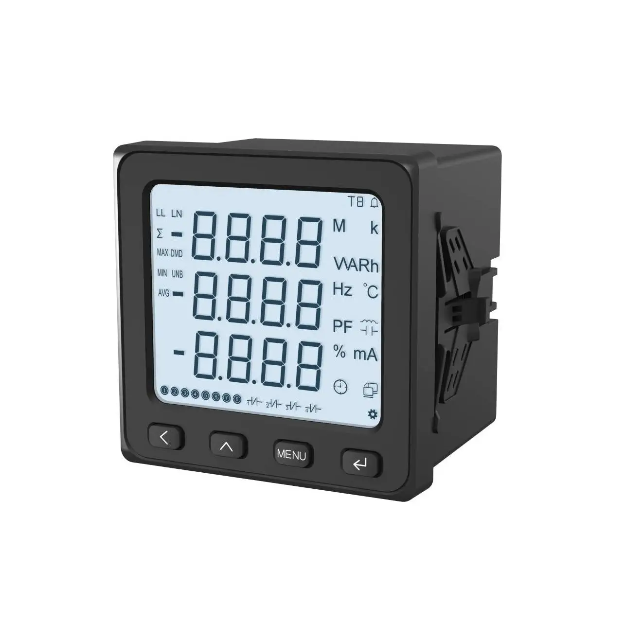 Medidor de energia multifuncional trifásico 3p4w Display LCD digital RS485 Modbus-RTU