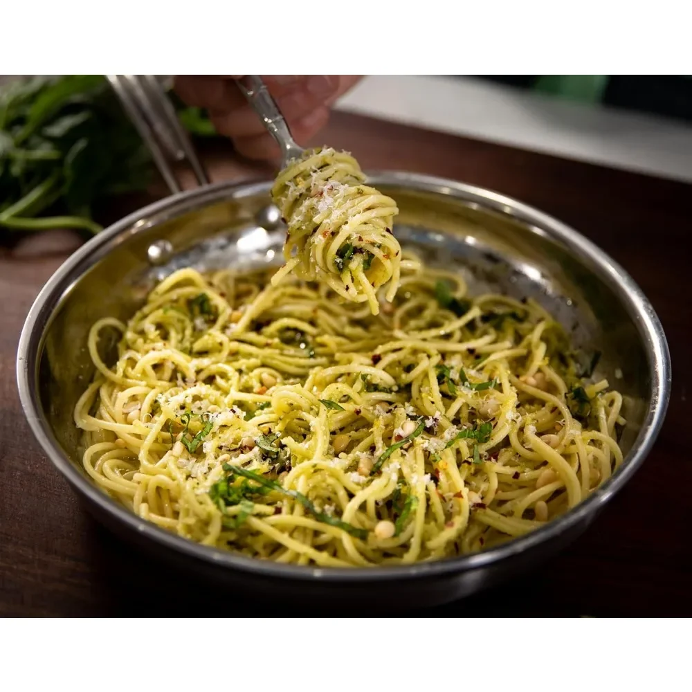 طقم أواني طهي مكون من 12 قطعة، MultiClad Pro ثلاثي الطبقات، فضي، MCP-12N #4