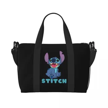 Disney-Bolsas fofas para mulheres, ponto personalizado, compras de mercearia, grande capacidade, kawaii, praia, academia, viagem