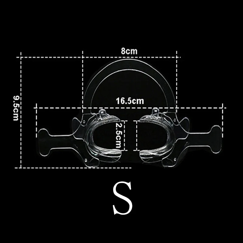 1PC Dentistry Transparent Hard Plastic Mouth Opener Orthodontic Cheek Retractor With Handle C Shape Dental Cheek Lip