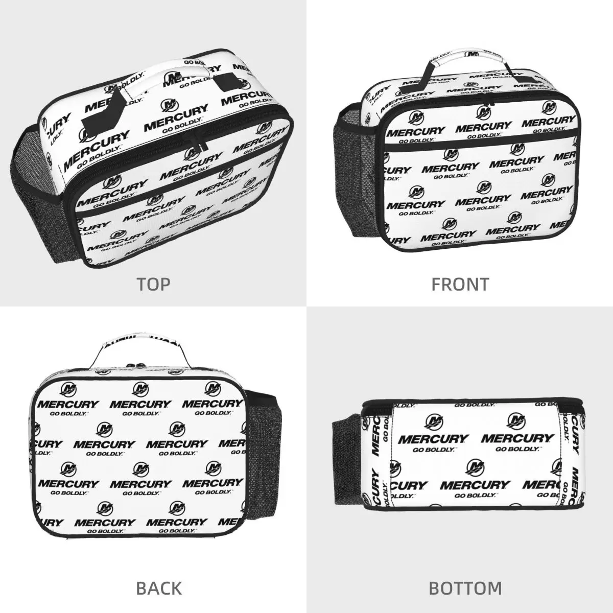 Mercury Racing Insulated Lunch Bag for Women Kids Leakproof Food Boxes Thermal Lunch Box Tote
