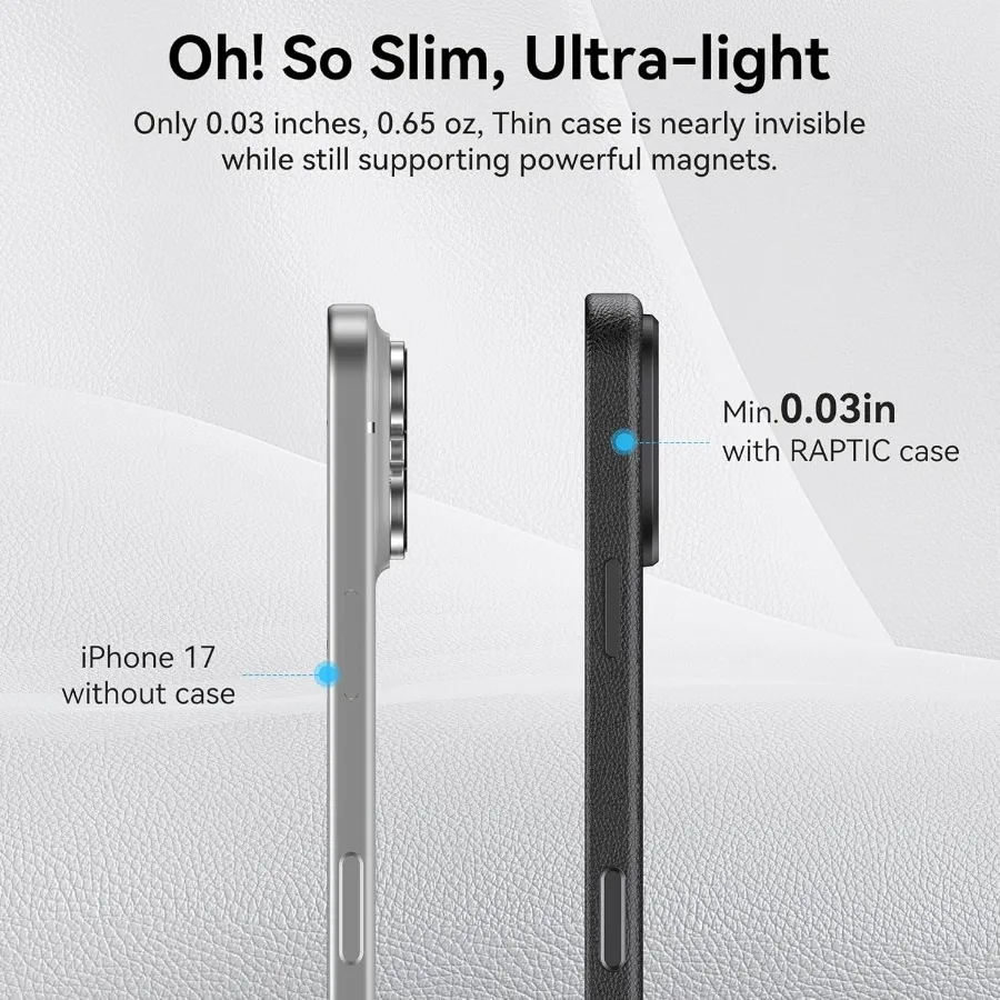 حافظة جلدية فاخرة مصممة لهاتف iPhone 17 Pro 6.3 مع توافق Magsafe ودعم الشحن اللاسلكي #4