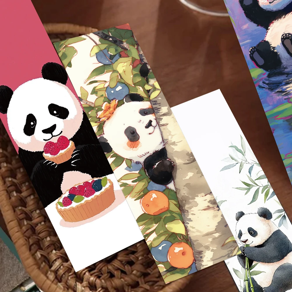 30PCS Cute Panda Bookmark Personalized Book Pile Students Mark Bookmark Books DIY Marks With Reading Book Pages Bookmarks