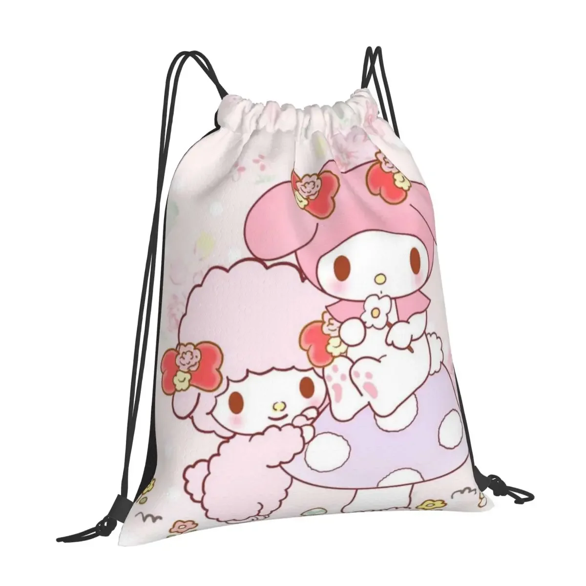 Sanrio Portable Sports Bag Thicken Drawstring Belt Riding Backpack Gym Drawstring Shoes Bag Clothes Backpacks