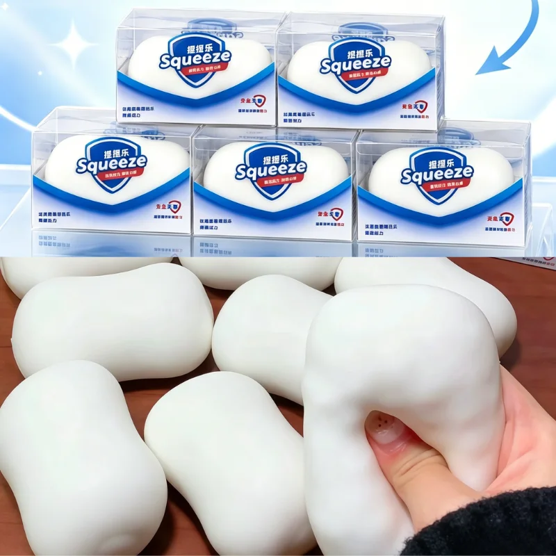 

@Original Squishy Soap Slow Rebound Stress Relief Fidget Toy Soft Simulated Squeeze Anti Anxiety Decompression Relaxing Toys