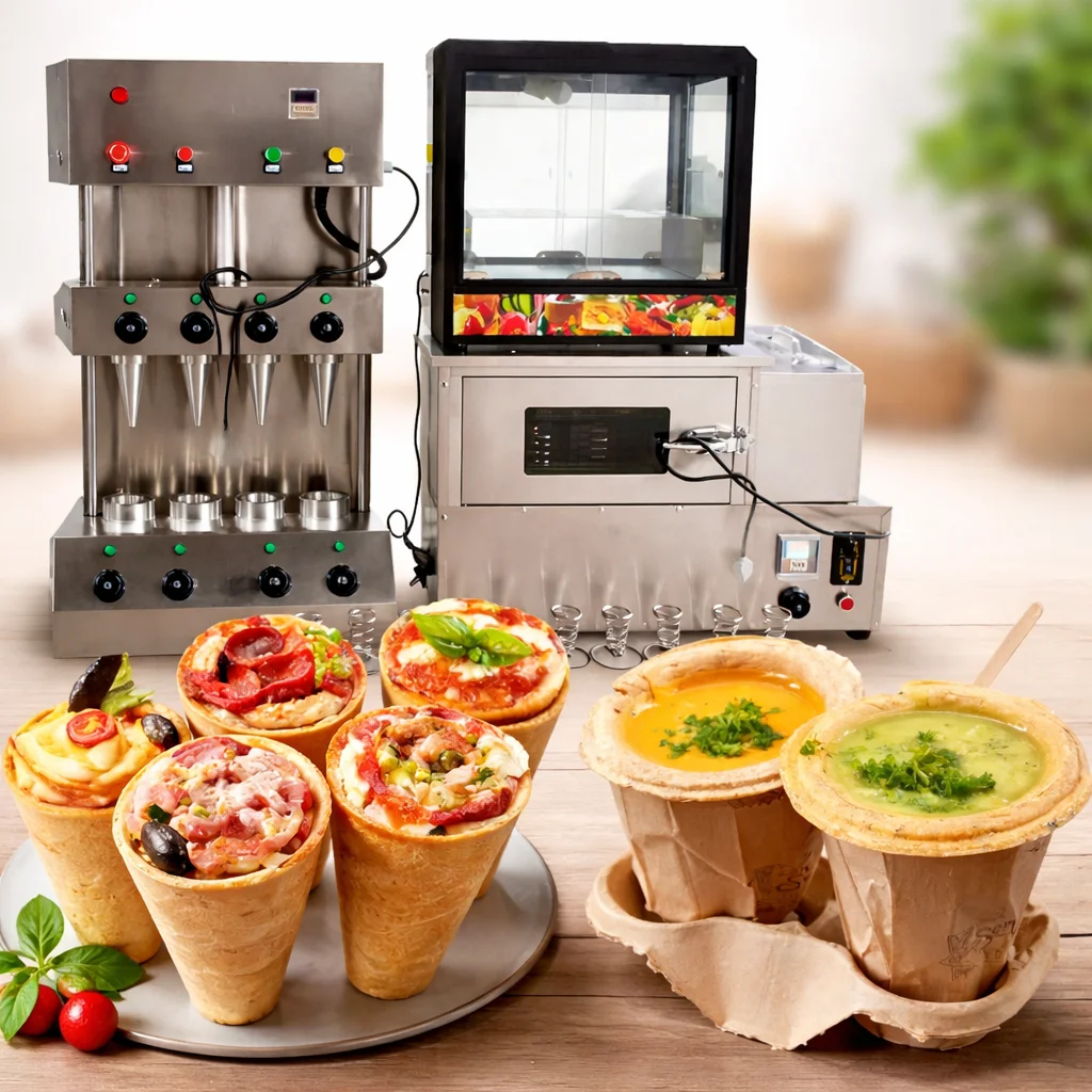 Hot Cone Pizza Cheese Machine Pizza Cone Making Molds Stainless Steel Small Cone Maker Box