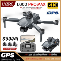 LYZRC Dron L600 Pro Drone 4K Professional Dual Camera 3-axis Gimbal Camera Laser Obstacle Avoidance Brushless GPS FPV Quadcopter