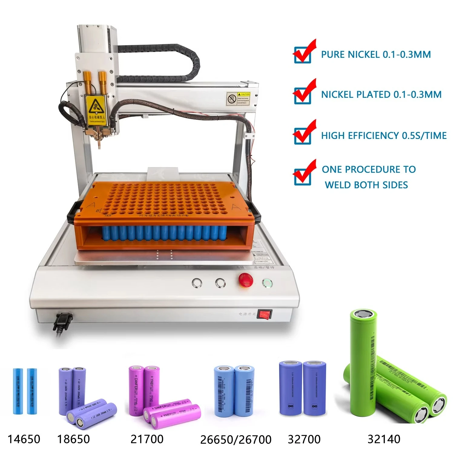 Lithium Battery Small Fully Automatic Single Sided Spot Welding Machine 18650 Battery Welding Machine Battery Pack Assembly