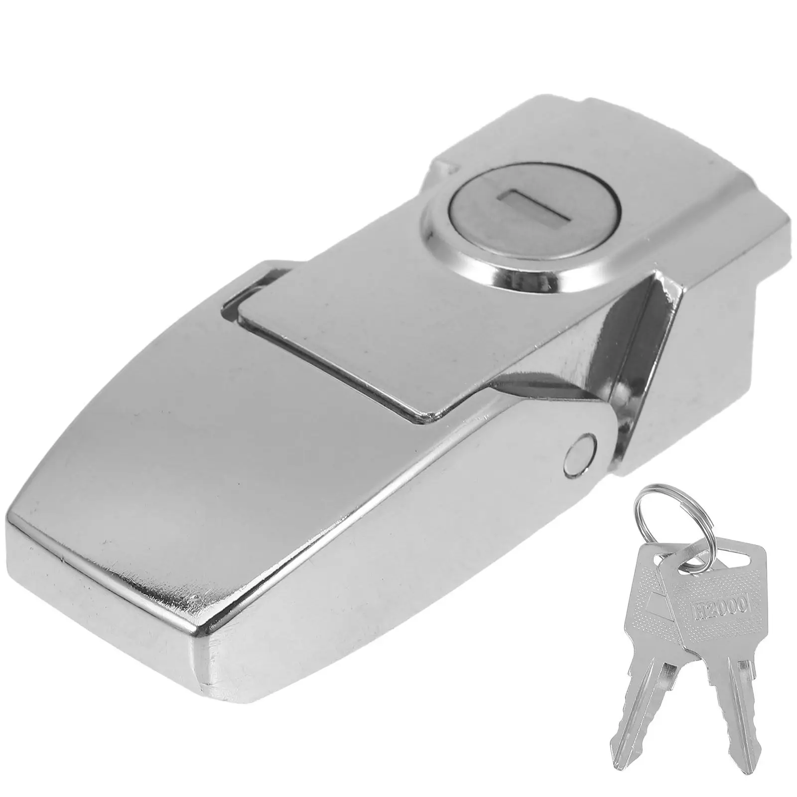 Zinc Alloy Keyed Locking Hasp Lock with Key for Cabinet Door Electrical Panel Safety Secure Door Hasp Latch Deadbolt Lock
