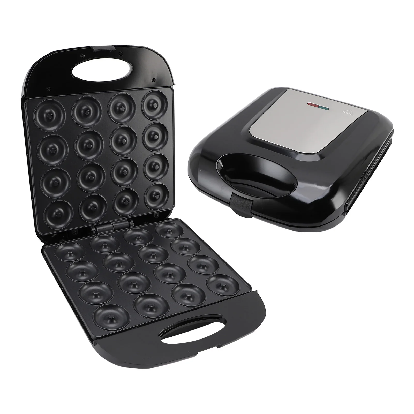 

Мини-машина для изготовления пончиков, 16 отверстий, антипригарная машина для изготовления пончиков, 1400 Вт, умный контроль температуры, легко чистится, эффективная для дома