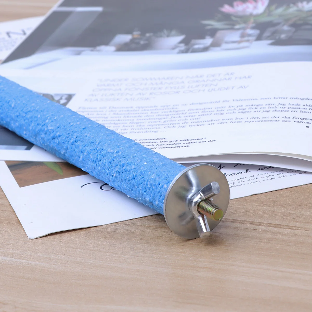 

Bird Stand Rack Natural Wood Quartz Sands 2 X 25Cm Parrot Perch Stable Safe Exercise for Small Birds Cockatiels Lovebirds