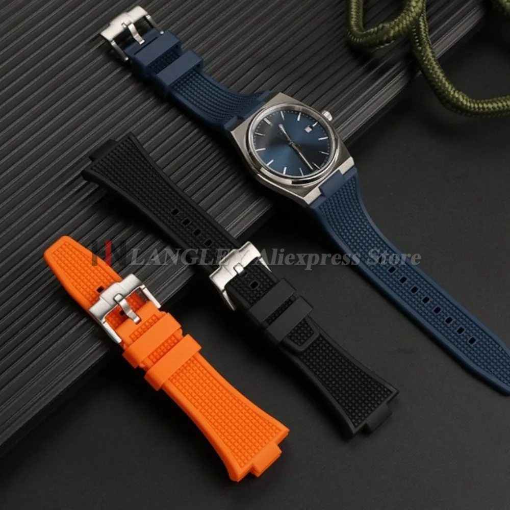 Soft Silicone Watch Band For Tissot PRX Super Player T137.407-410 Rubber Non Ash Watch Band 26-12mm Waterproof Replacement Belts
