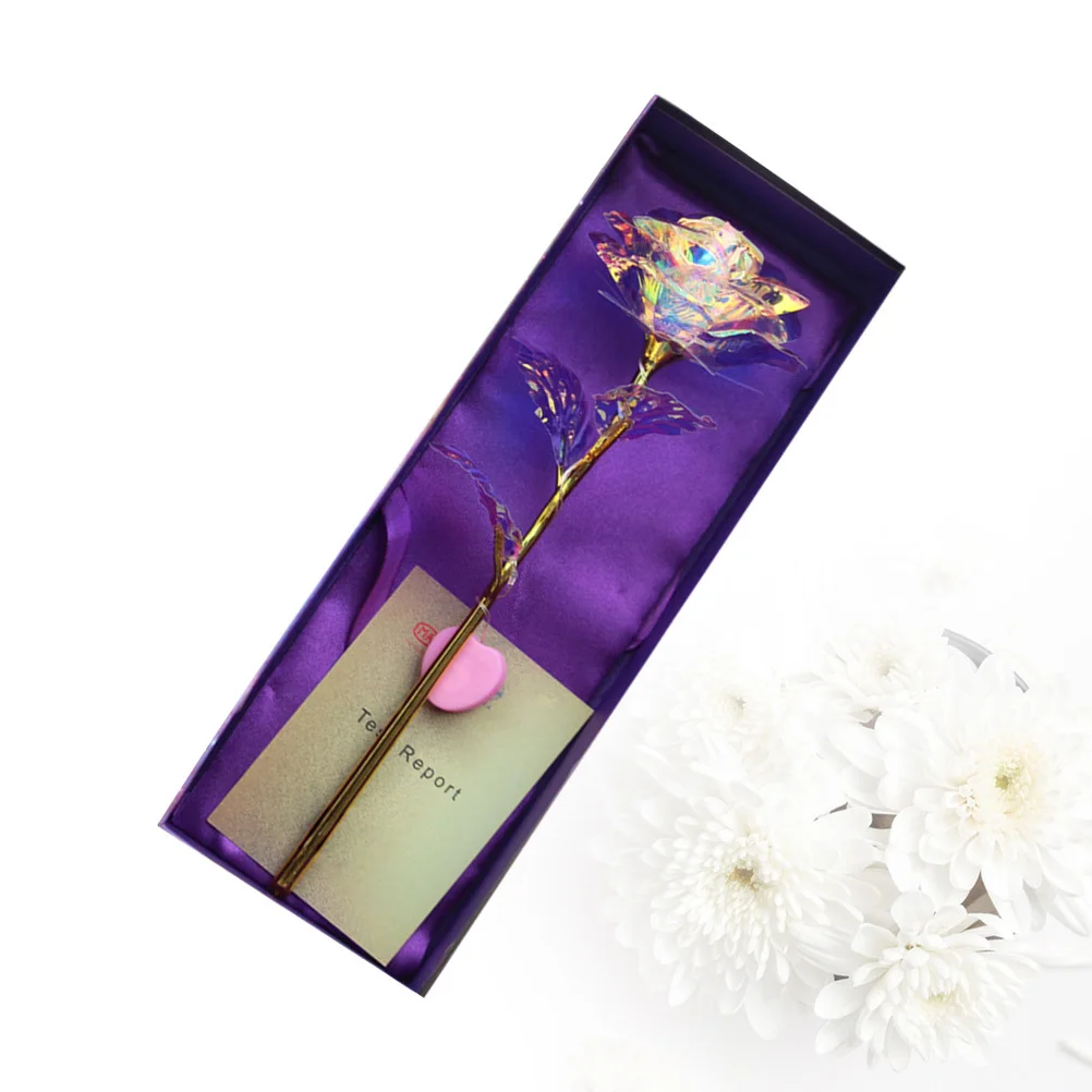 Caixa de presente rosa dourada, flor com estojo de armazenamento elegante, decoração romântica para casa, ideal para amantes, amigos, feriado, presente de aniversário