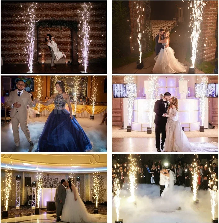 Wireless Control hang Upside Down Cold Spark Fireworks Machine Safety Use Indoor Wedding Waterfall Cold Sparkler