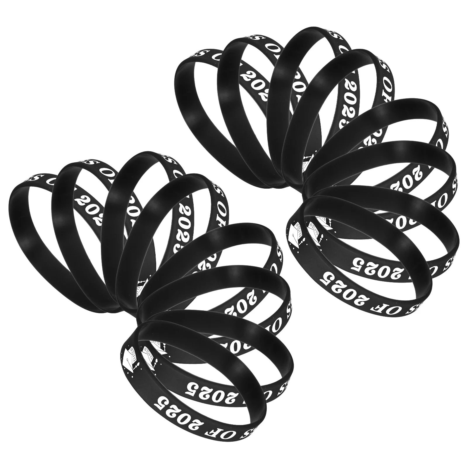 

24 шт. выпускные браслеты класса 2025 года, силиконовые браслеты, сувениры для выпускной вечеринки, значимый подарок на память для средней школы, колледжа