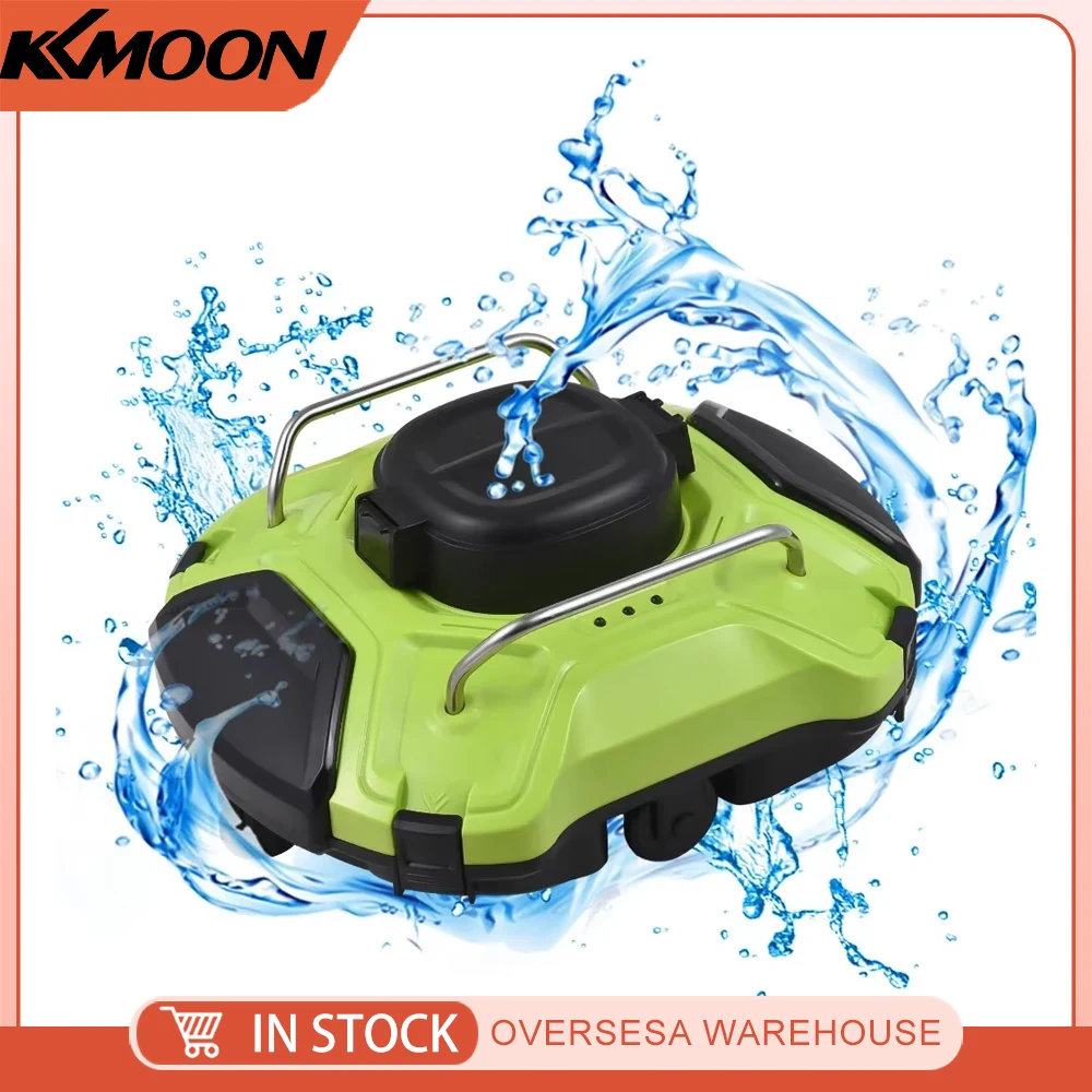 Cordless Pool Robotic Cleaner IPX8 Waterproof Dual-Drive Motors Automatic Pool Vacuum Cleaner for Above Ground Underwater Pool