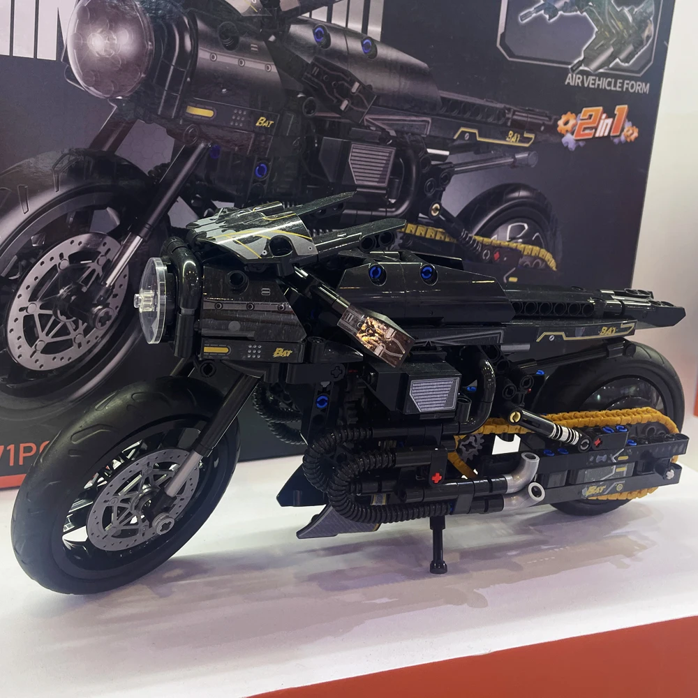 

Техническая серия, черная летучая мышь, строительный блок для мотоцикла, педаль, модель горного велосипеда, кирпичи, игрушки для детей, подарок на день рождения MOC