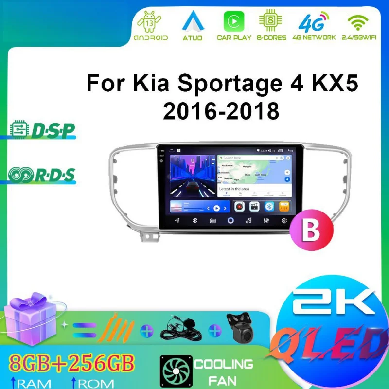

For Kia Sportage 4 KX5 2016-2018 Car Multimedia Player Android Car Player GPS WIFI Carplay 4G Car Radio Navigation Stereo