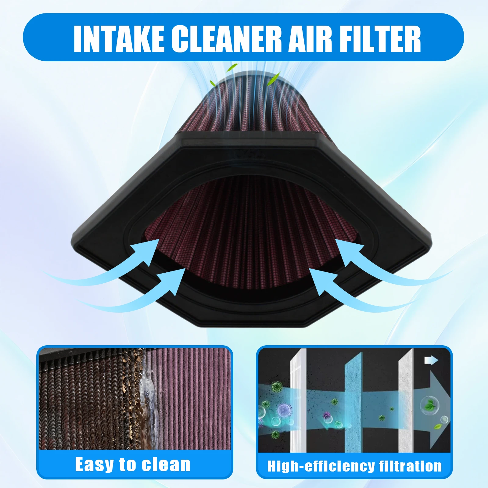 Motorcycle Air Filter Cleaner For BMW K1200S K1200R K1200GT K1300S K1300R K1300GT Air Filters Replacement Moto Parts 1Pcs