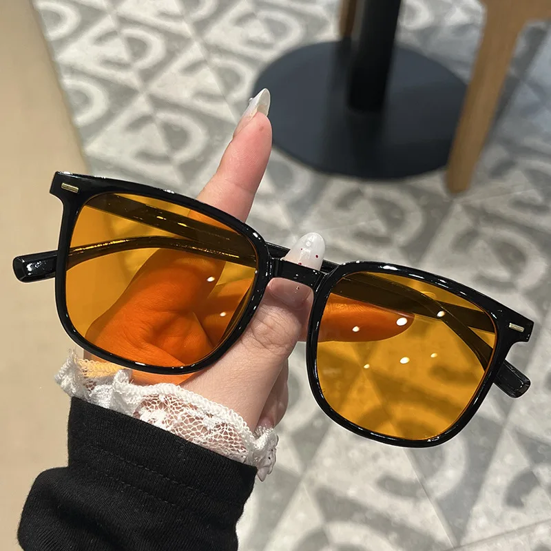 أزياء الرجال ظلال الفاخرة الرجعية الرجعية مربع النظارات الشمسية امرأة Uv400 في الهواء الطلق ركوب الدراجات السفر جوكر التصوير الملابس أجزاء #4