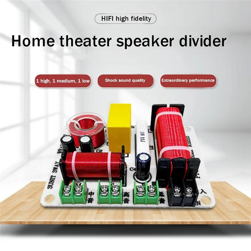 3 Way Frequency Divider Treble+Midrange+Bass HiFi Crossov Audio Frequency Divider Home Theater Speaker Frequency Divider