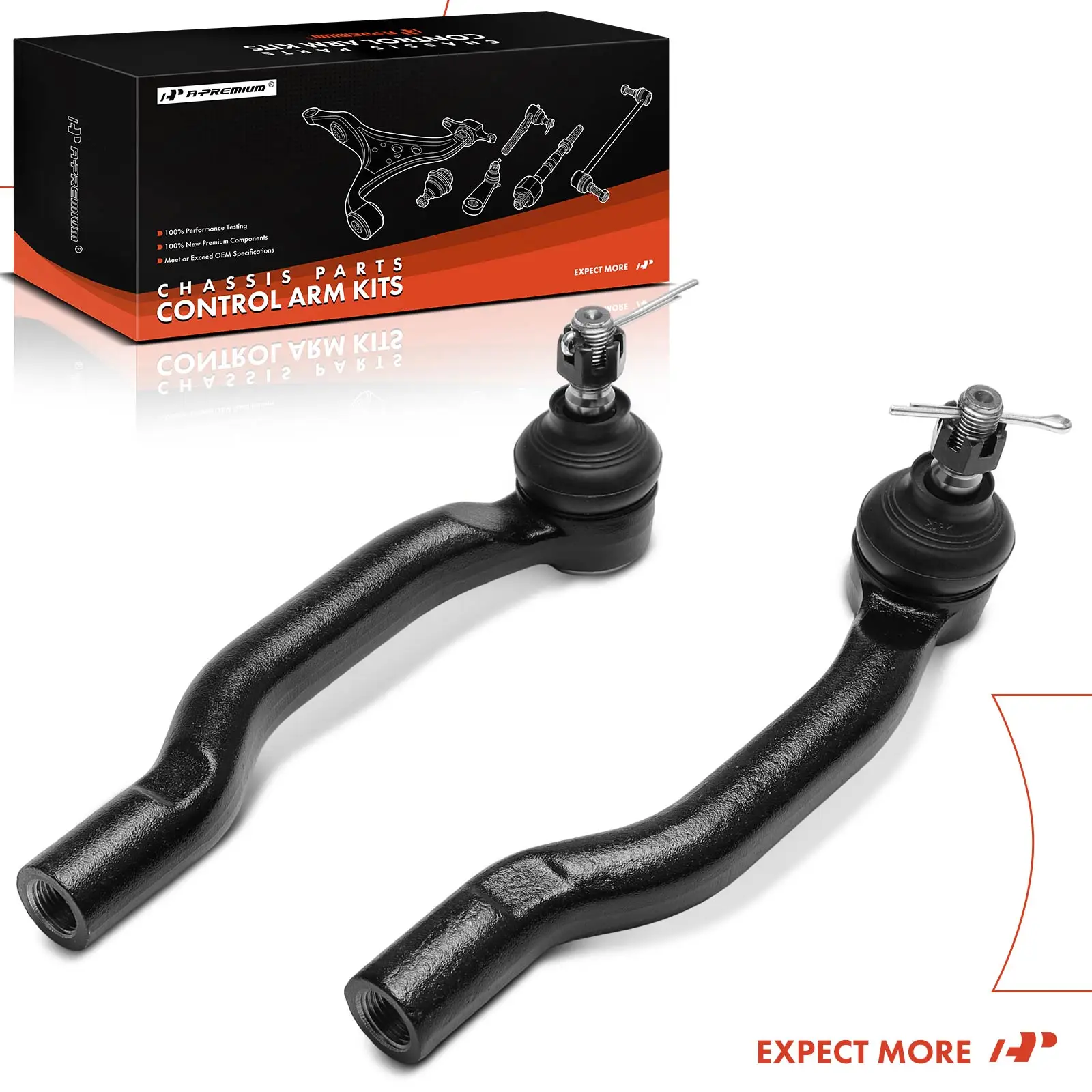 A-Premium 2x Front Outer Side Tie Rod End for Toyota Camry 2018-2024 Avalon Lexus ES250 2021-2024 ES350 ES300h 2019-2024