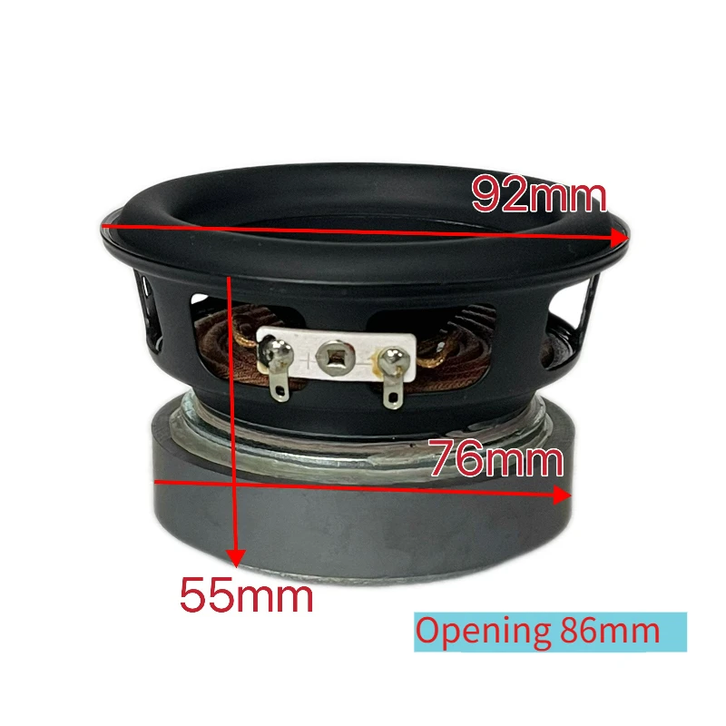 SOTAMIA 1pcs 3.5 Inch Subwoofer 4 Ohm 40W Rubber Edge Home Smart Speaker Advertising Machine Multimedia Audio Update for Harman