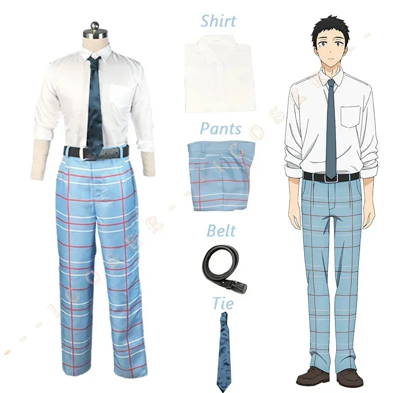 أزياء جوجو واكانا التأثيرية زي المدرسة الأزرق سامو شعر مستعار أنيمي فستاني حبيبي سونو بيسك دمية وا كوي وو سورو ملابس العمل