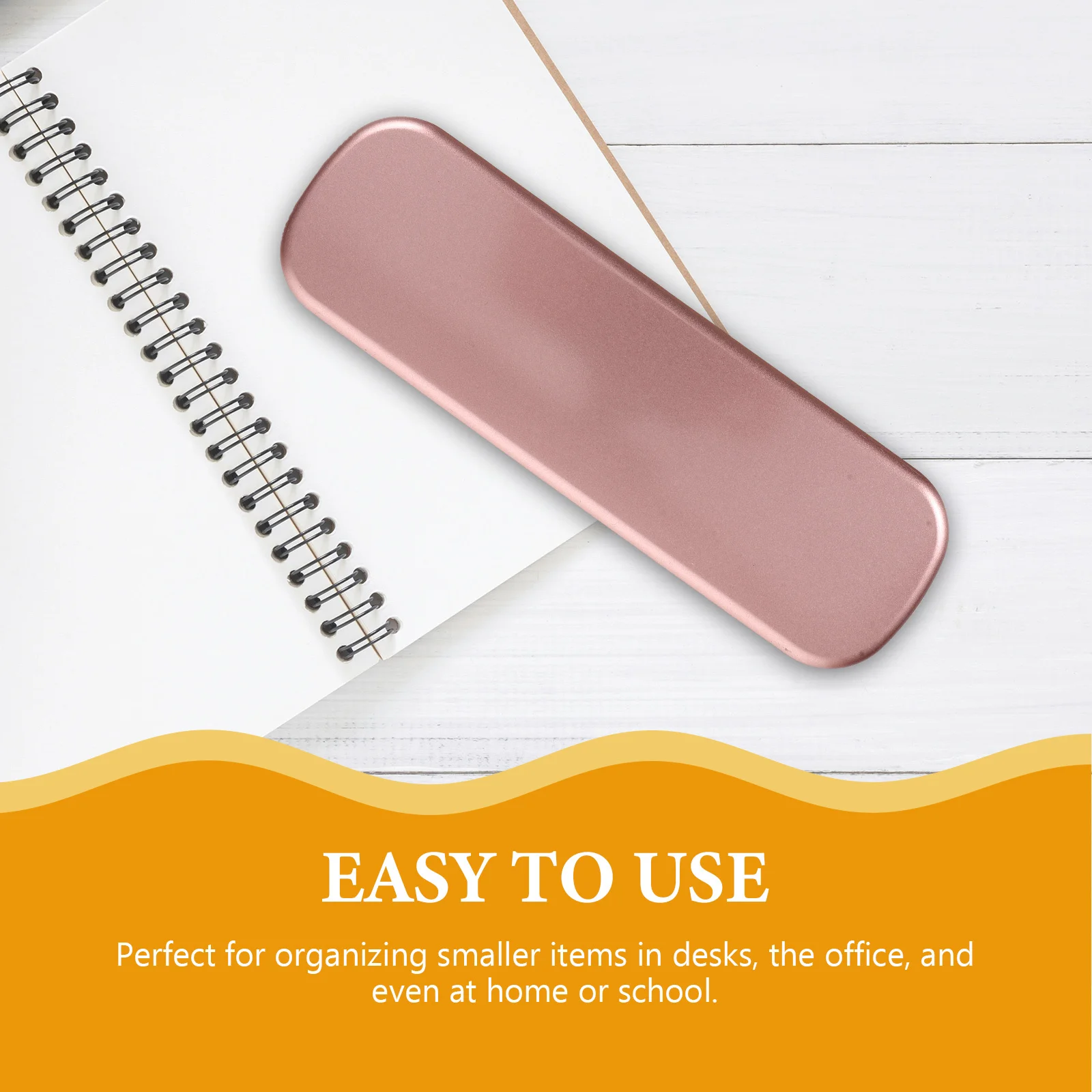 

2pcs Metal Pen Box Portable Pencil Case For Kids Students Stationery Storage Organizer Rectangular Tinplate Container Practical