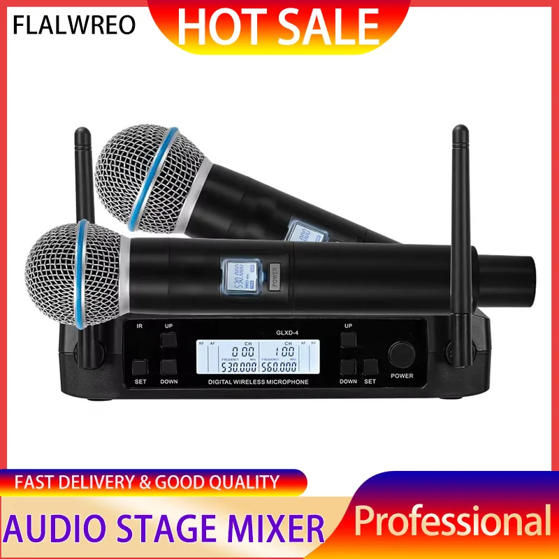 

Glxd4 двойной микрофон беспроводной хороший звук беспроводной микрофон UHF 800 МГц двойной микрофон beta58 sm58s микрофон сильный алюминий, свет