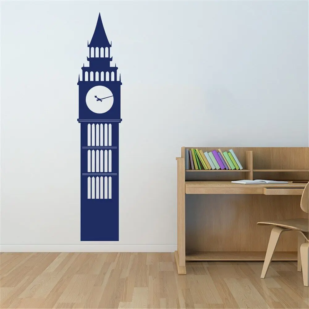 London Big Ben Travel Landmarks Wall Sticker Living Room Kids Room United Kingdom England Big Ben Clock Wall Decal Vinyl Deocr