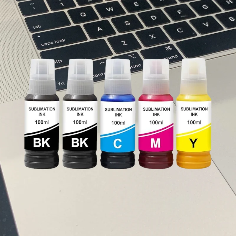 Yongairuin Sublimation Ink 5 Bottles 2 Black 3 Color for 2800 2803 15000 ET2720 ET2750 ET2760 ET-2850 ET-4800 ET-2803 ET-3850