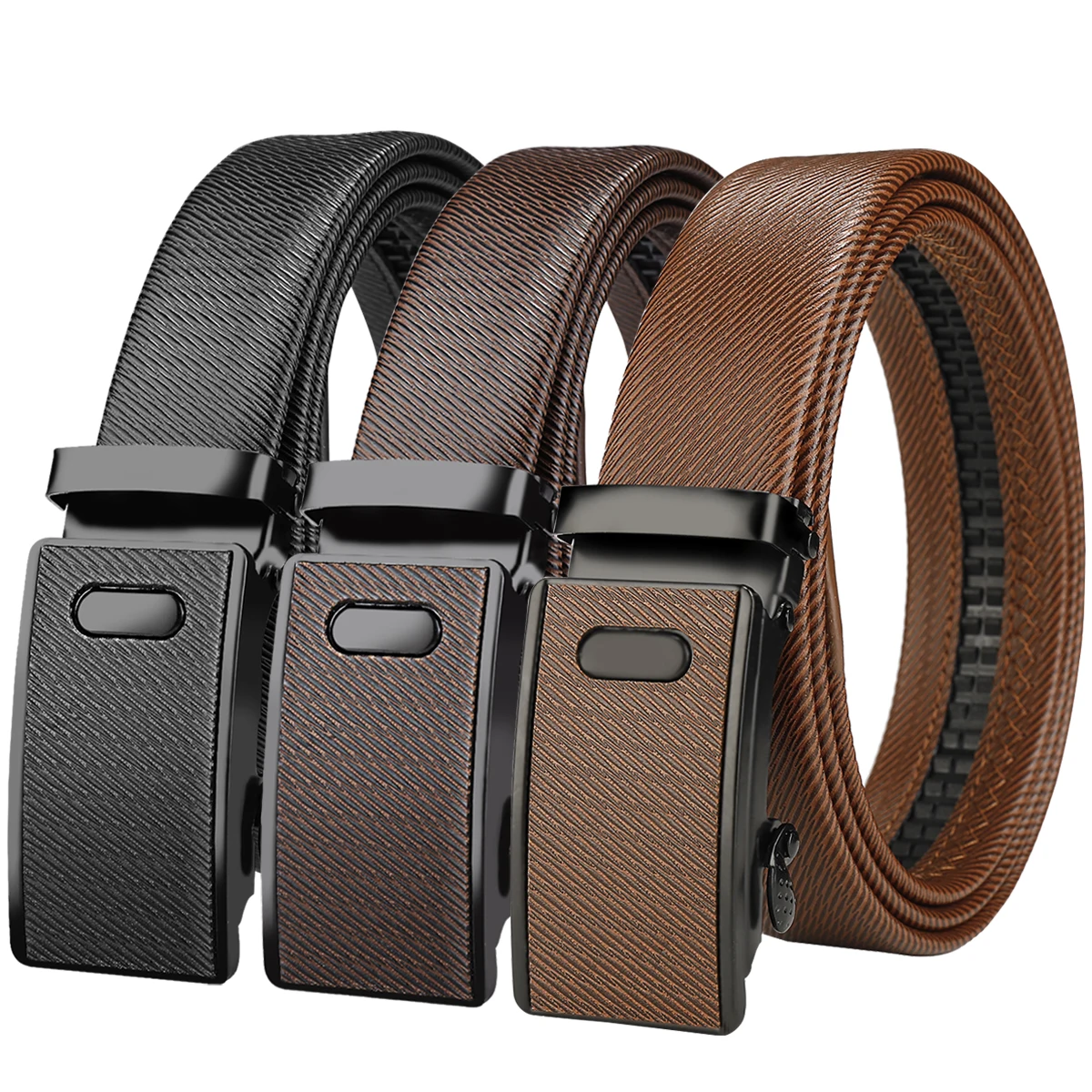 Men's Automatic Buckle Belt, Korean Style Trendy Casual Business Belt for Young and Middle-Aged People